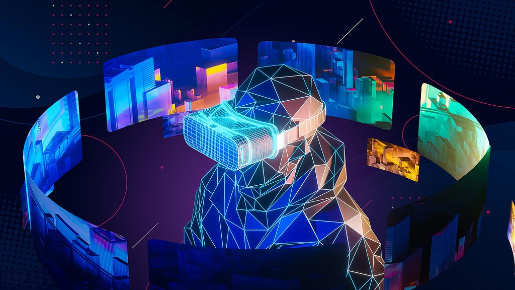 Virtual Reality and AI Integration Concept